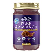 Load image into Gallery viewer, Pure Sea Moss Gel - Infused with Organic Elderberry - Nature&#39;s Multivitamin - Wildcrafted | Fresh &amp; Handmade | Immune Aid, Thyroid, Digestion - 16 oz
