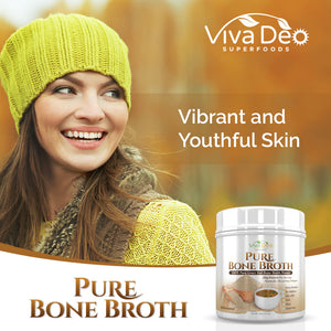 Pure Bone Broth | Gut Health, Additive Free Protein Powder | Mixes Instantly | Antibiotic & Hormone Free | Collagen & 19 Amino Acids – 21.8 gm Protein